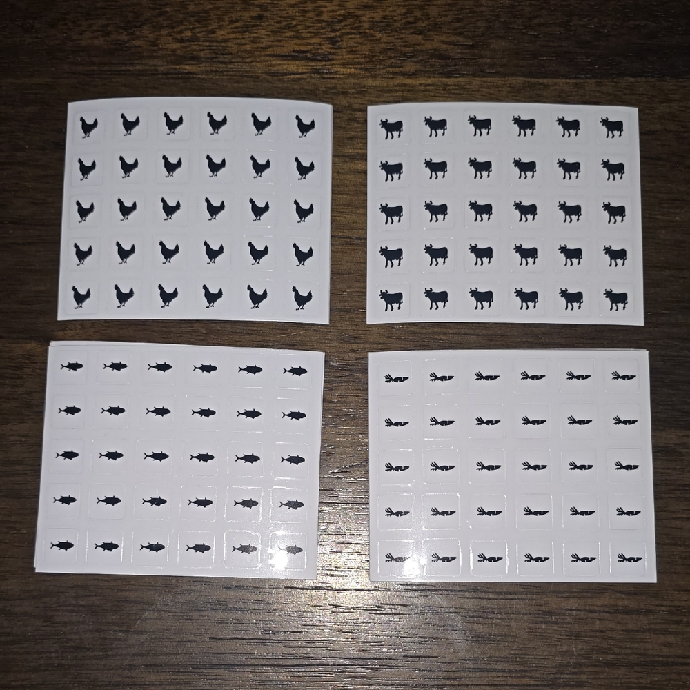 Wedding Meal Choice Stickers